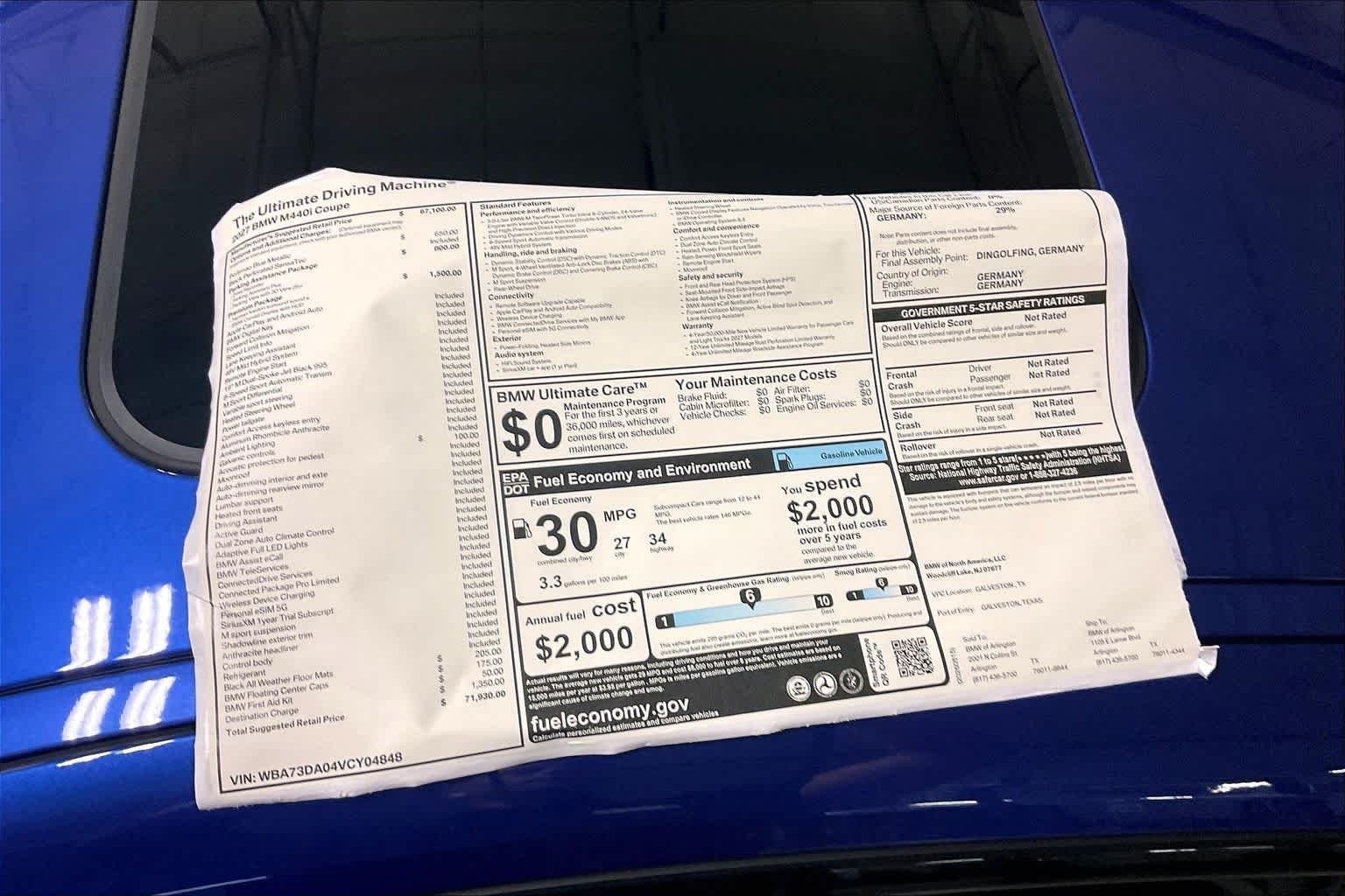 New 2027 Portimao Blue Metallic BMW M440i image 19