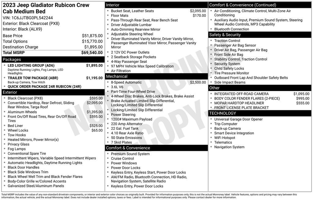 Used 2023 Black Clearcoat Jeep Rubicon image 41