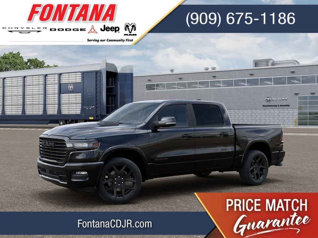 New 2026 Diamond Black Crystal Pearl-Coat Exterior Paint RAM Laramie image 1