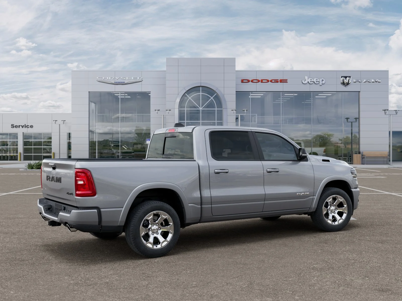 New 2025 Billet Silver Metallic Clear-Coat Exterior Paint RAM Big Horn/Lone Star image 32