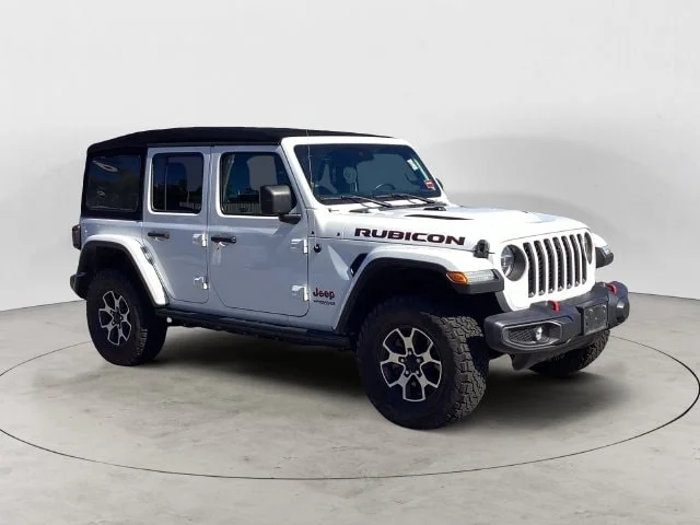 Used 2021 Bright White Clearcoat Jeep Unlimited Rubicon image 7
