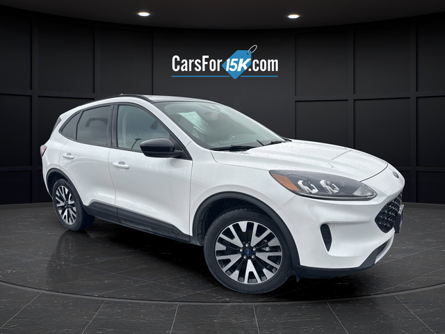 Used 2020 Star White Metallic Tri-Coat Ford SE Sport Hybrid image 1