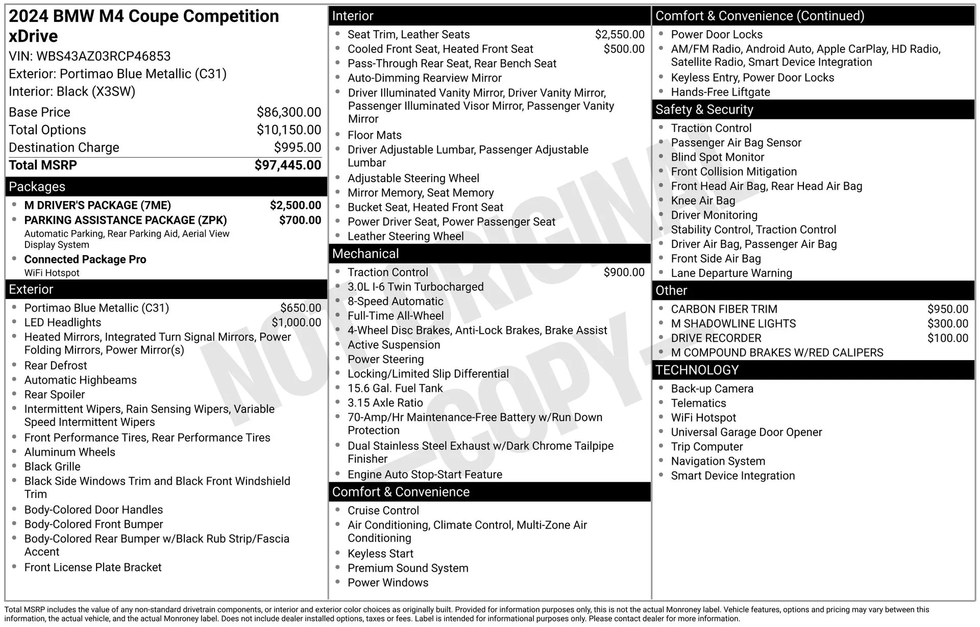 Used 2024 Blue BMW Competition image 44
