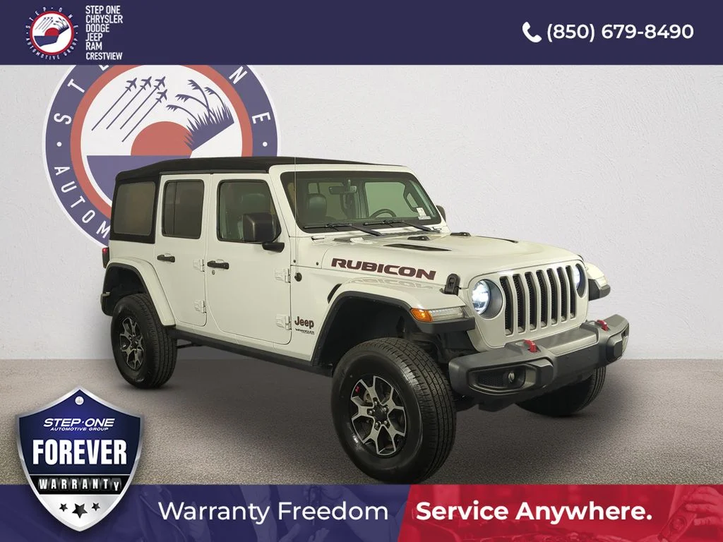 Used 2019 White Jeep Unlimited Rubicon image 1