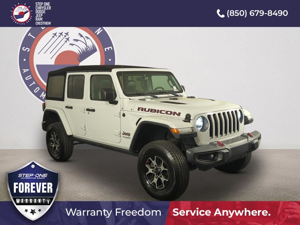 Used 2019 White Jeep Unlimited Rubicon image 1