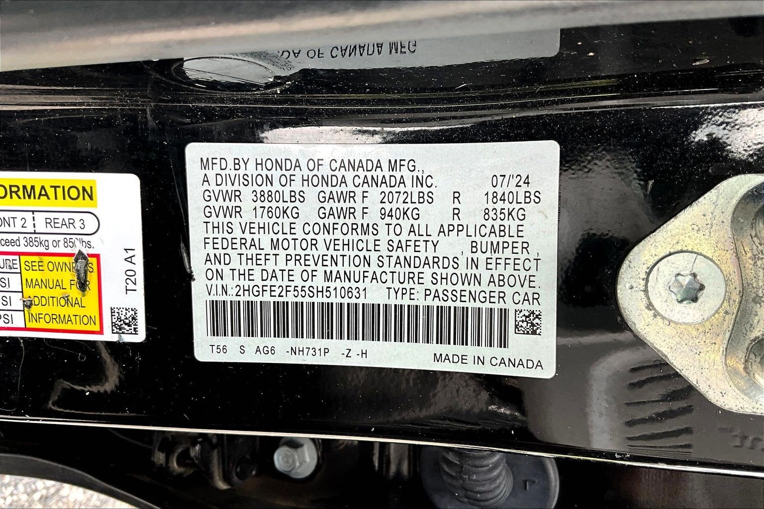 Used 2025 Black Honda Sport image 16