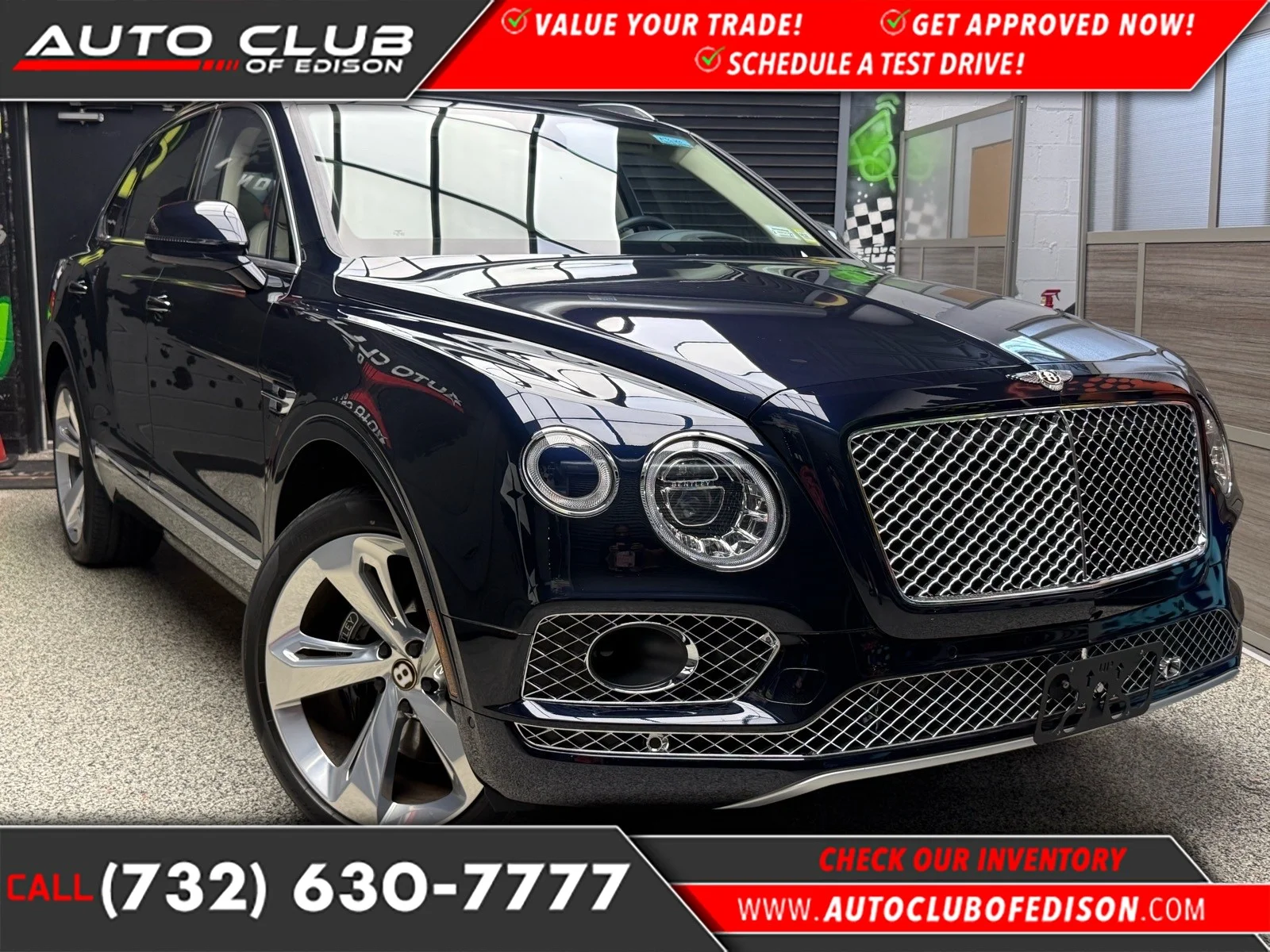 Used 2019 Dk. Blue Bentley V8 image 1