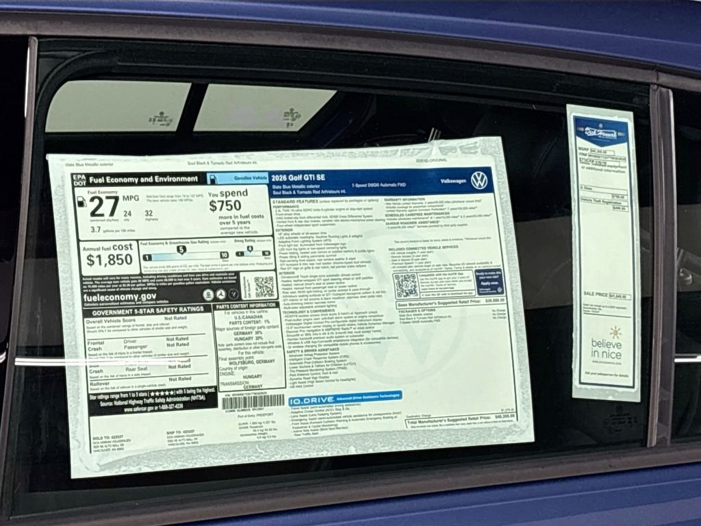 New 2026 Slate Blue Metallic Volkswagen SE image 25