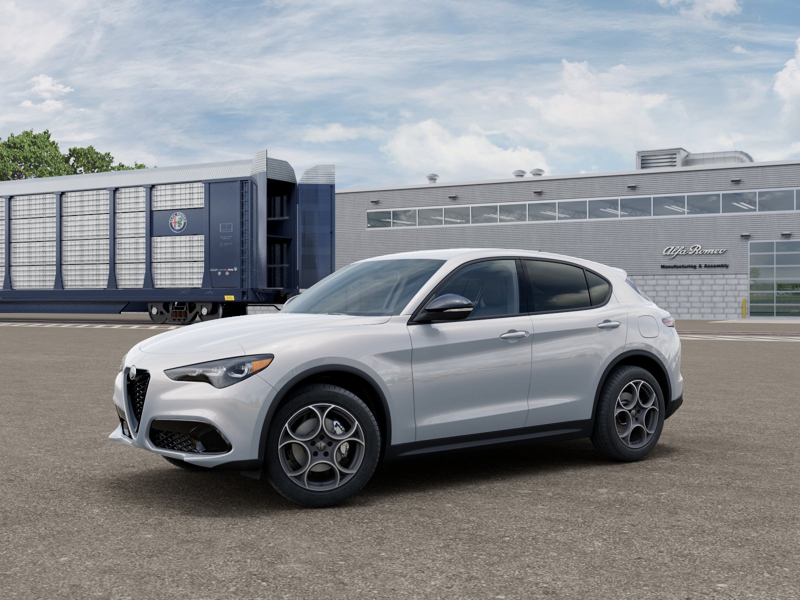 New 2026 Moonlight Gray Metallic Exterior Paint Alfa Romeo Base image 1