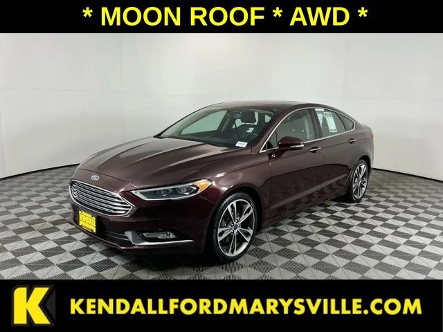 Used 2017 Burgundy Velvet Metallic Tinted Clearcoat Ford Titanium image 1