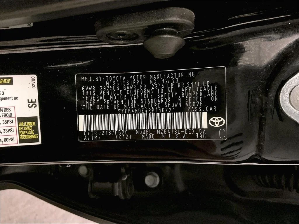 Certified Used 2024 Black Toyota LE image 39