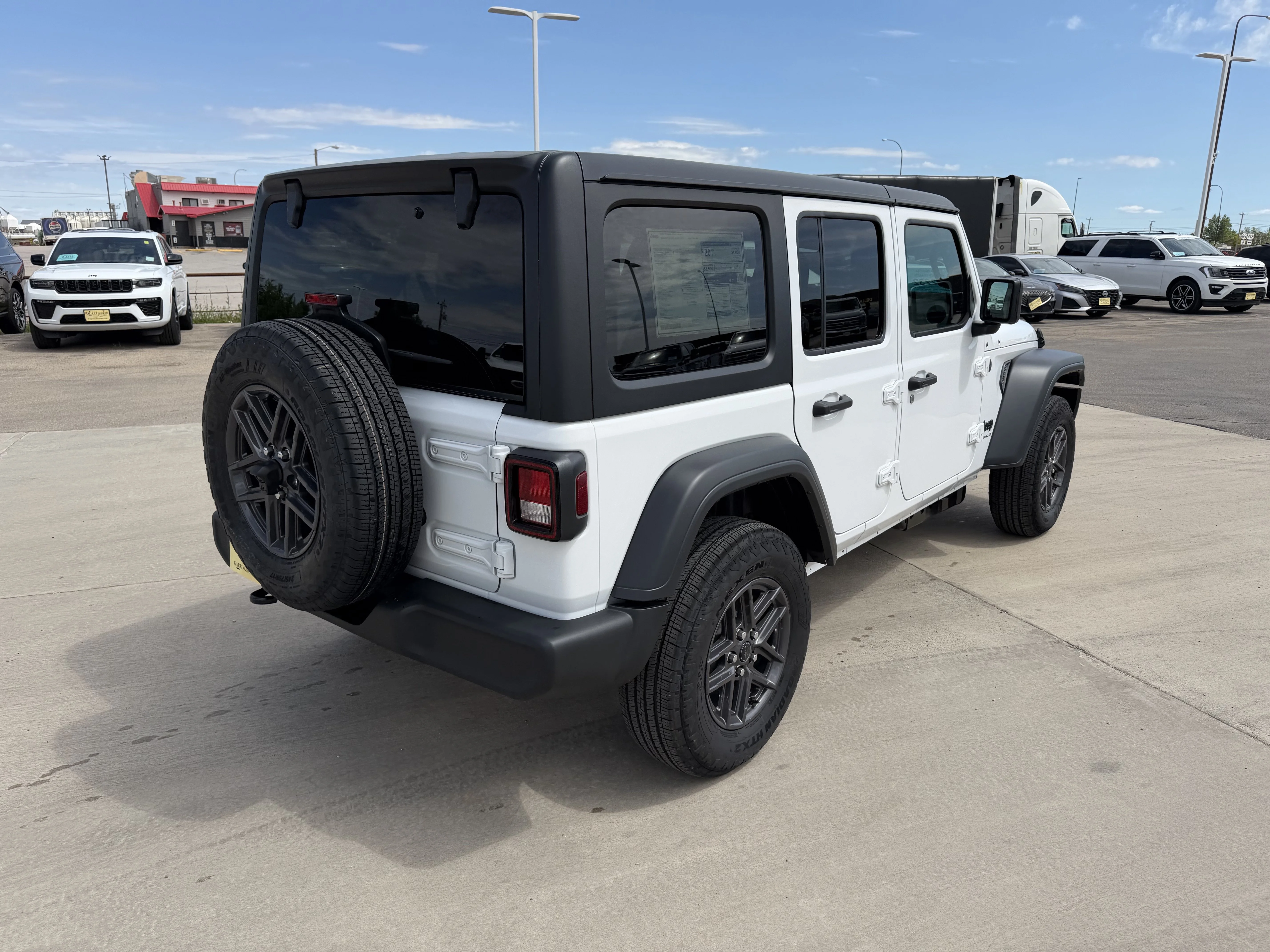 New 2026 Bright White Clear-Coat Exterior Paint Jeep Sport S image 3
