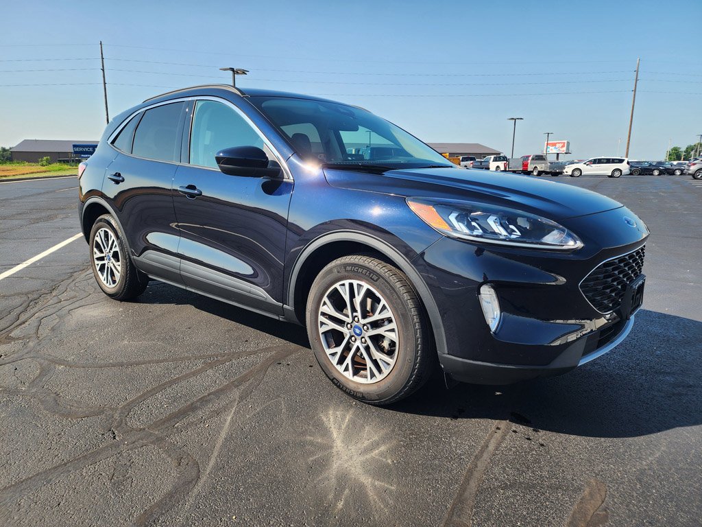 Used 2021 Antimatter Blue Metallic Ford SEL image 3
