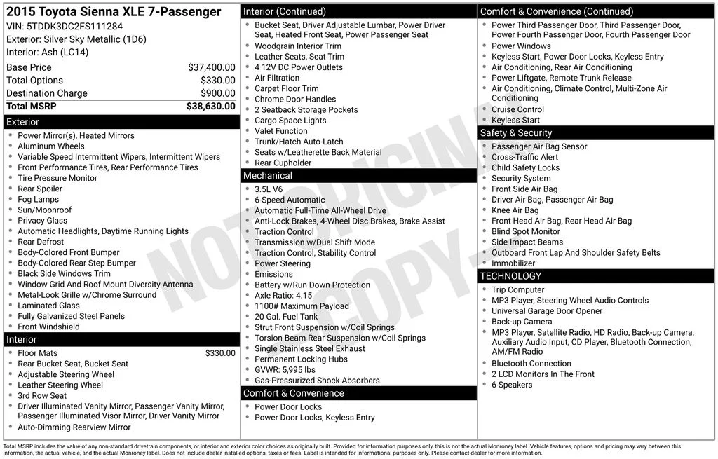 Used 2015 Silver Toyota XLE image 20