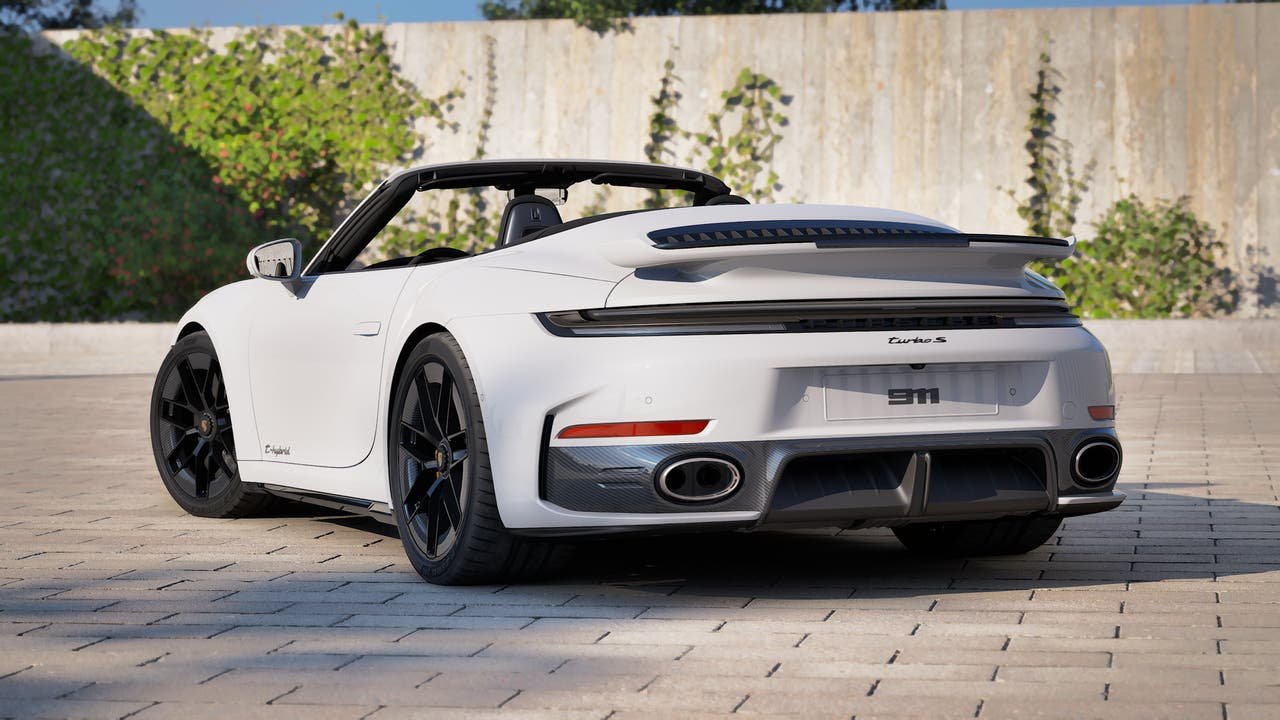 New 2027 White Porsche Turbo S Cabriolet image 3