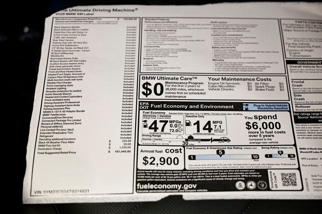 New 2026 Black Sapphire Metallic BMW Label image 43