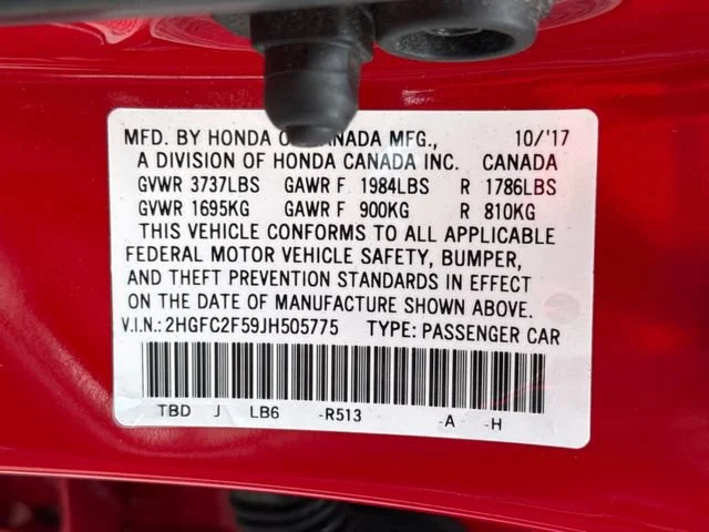 Used 2018 Rallye Red Honda LX image 19