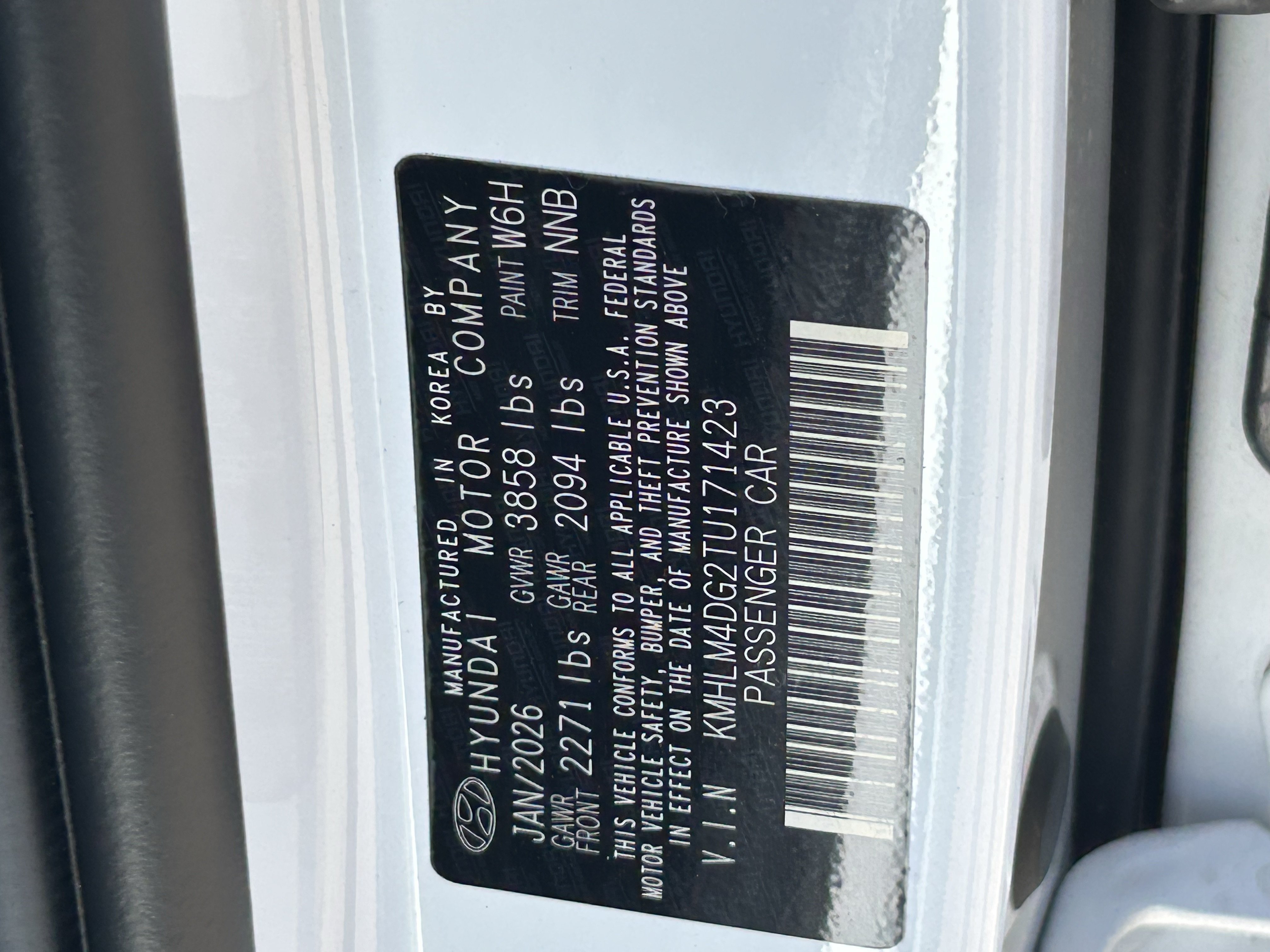 Used 2026 Serenity White Hyundai SEL Sport image 32
