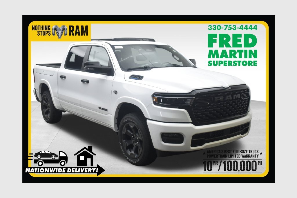 New 2026 Bright White Clear-Coat Exterior Paint RAM Big Horn/Lone Star image 1