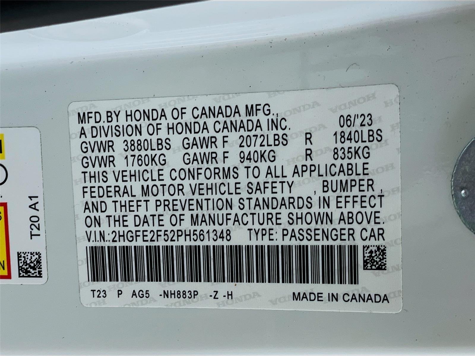 Used 2023 Platinum White Pearl Honda Sport image 35