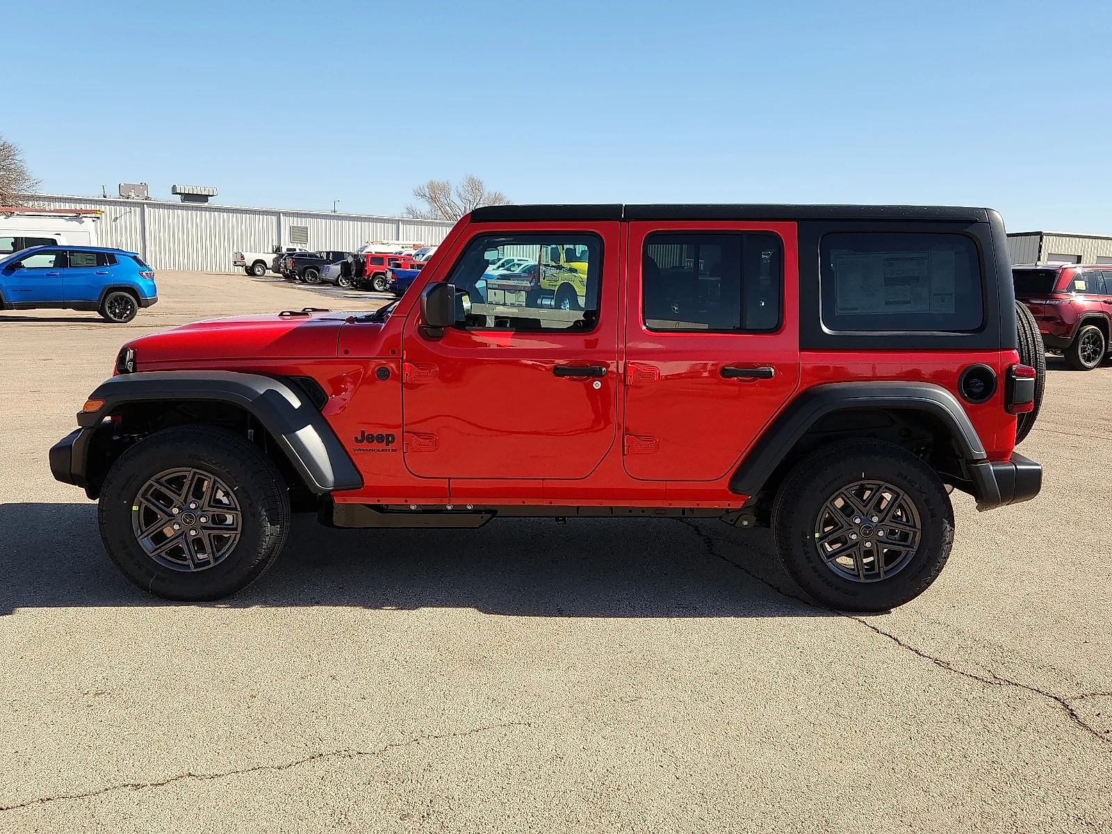 New 2026 Firecracker Red Clear-Coat  Paint Jeep 4-DOOR SPORT S image 2