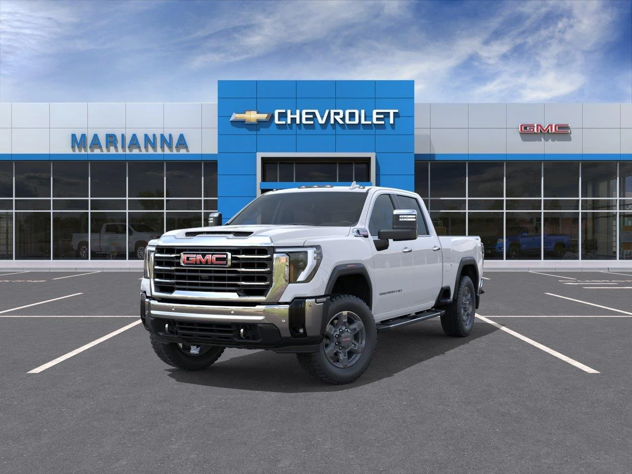 New 2026 Glacier White Tricoat GMC SLT image 8