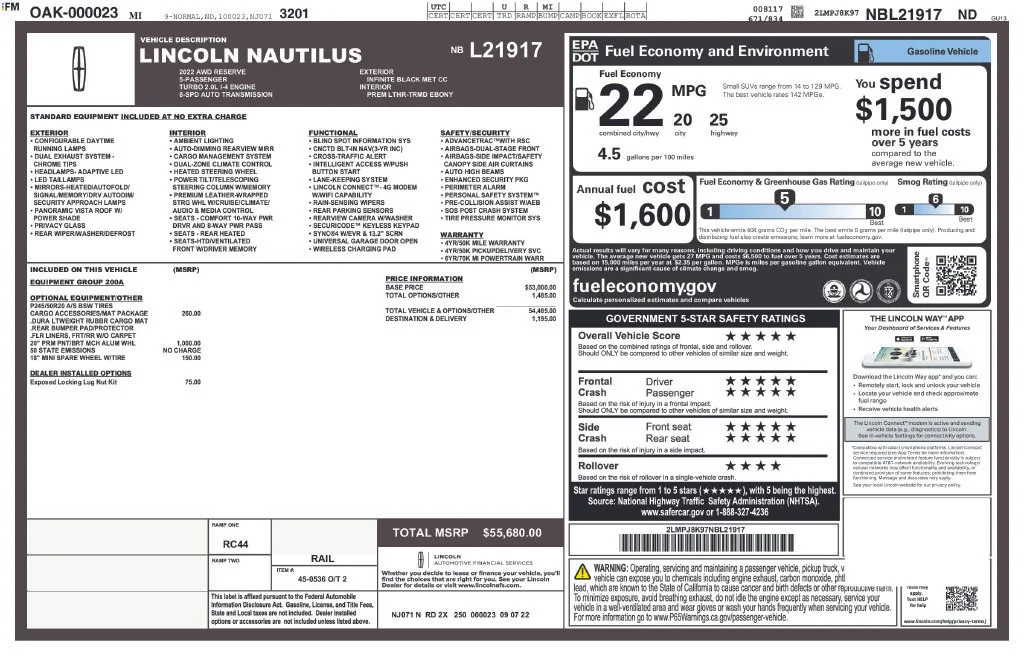Used 2022 Black Lincoln Reserve image 31