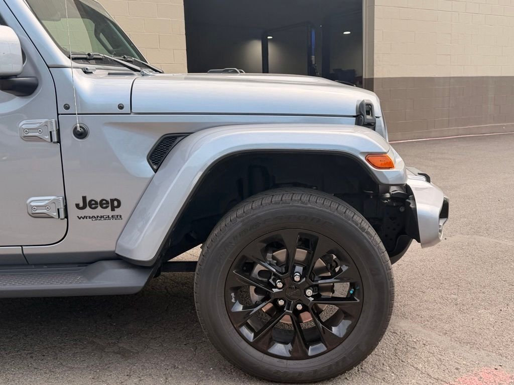 Used 2021 Billet Silver Metallic Clearcoat Jeep Unlimited Sahara High Altitude image 2