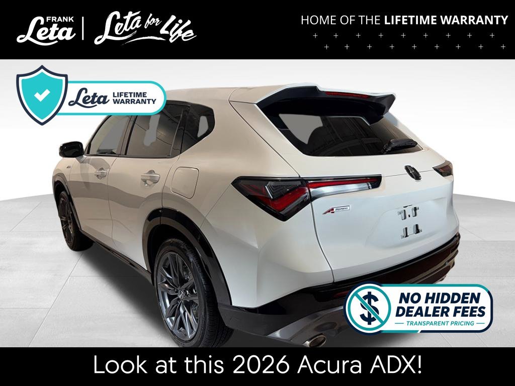 New 2026 Platinum White Pearl Acura w/A-Spec Package image 3