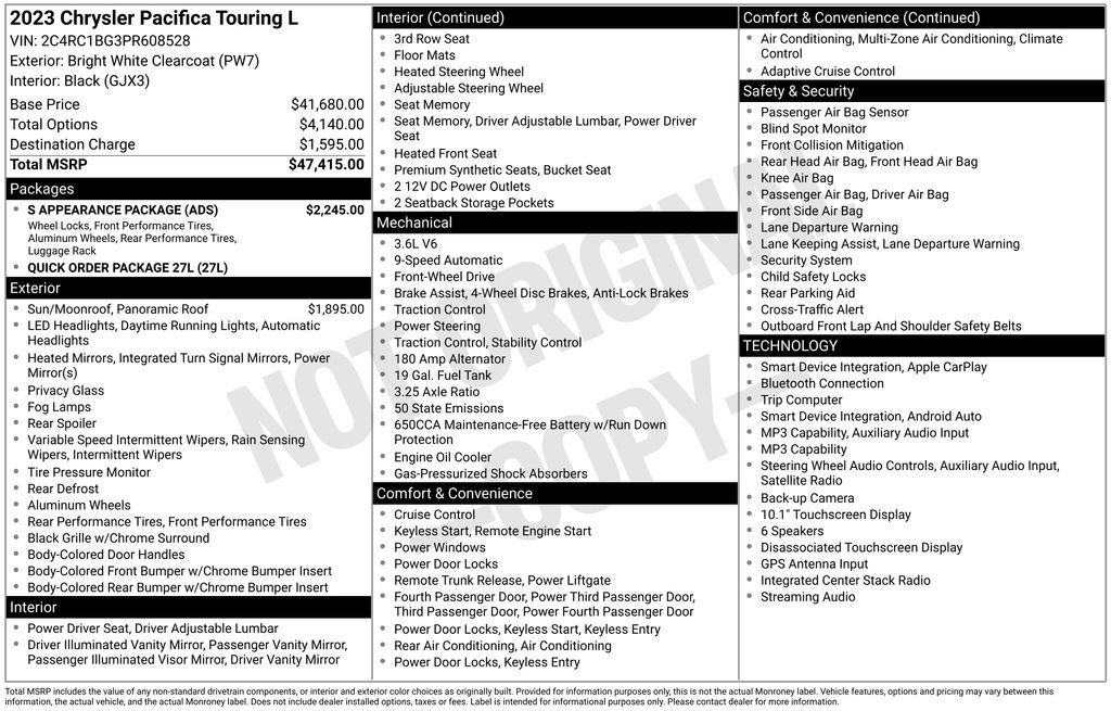 Used 2023 White Chrysler Touring L image 22