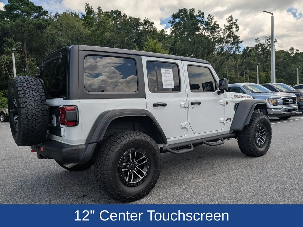 Used 2024 Bright White Clearcoat Jeep Rubicon image 4