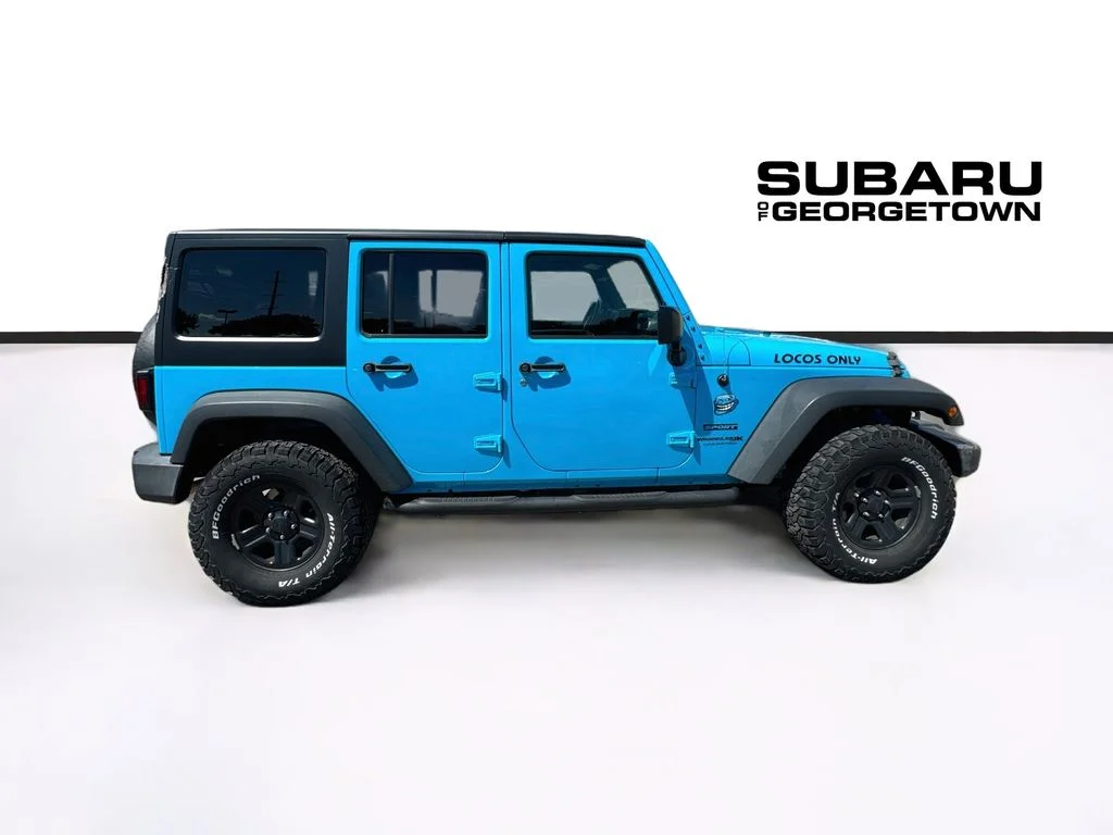 Used 2018 Blue Jeep Unlimited Sport image 9