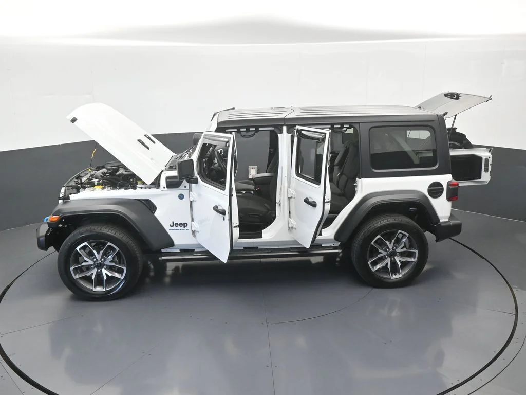 Used 2024 Bright White Clearcoat Jeep Sport S 4xe image 61