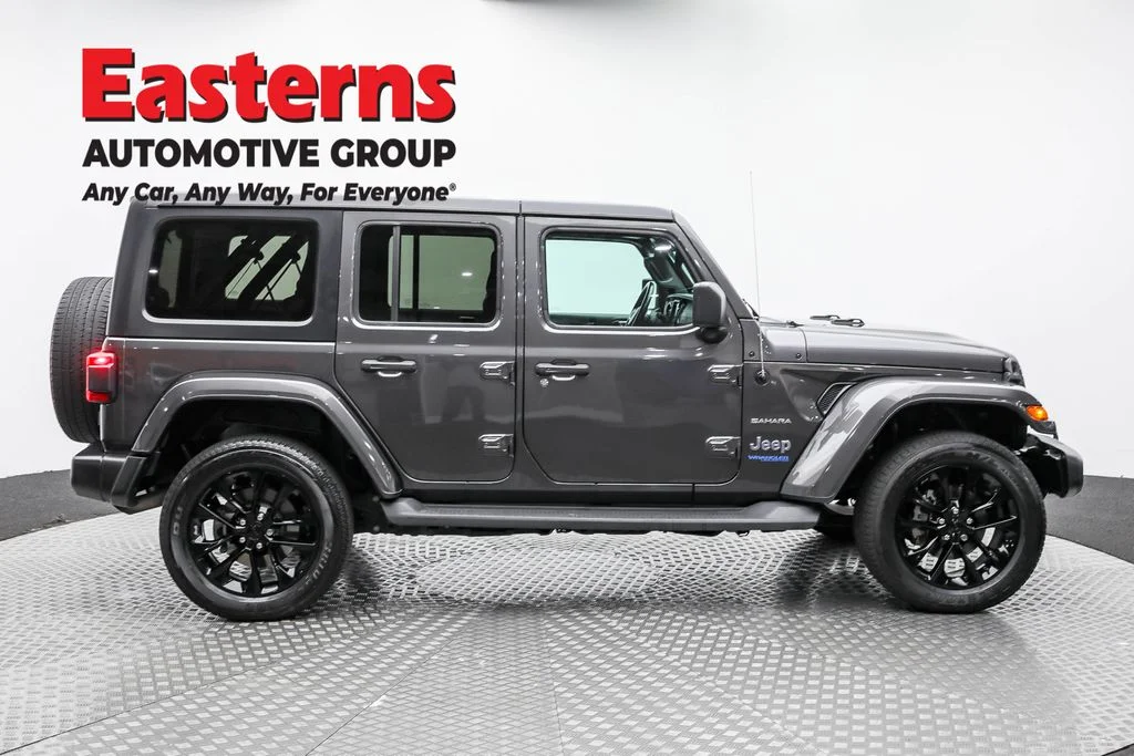 Used 2021 Gray Jeep Unlimited Sahara 4xe image 4