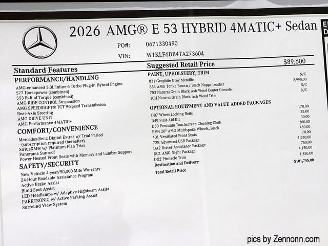 New 2026 Graphite Grey Metallic Mercedes-Benz AMG® E 53 E 4MATIC+ Sedan image 31