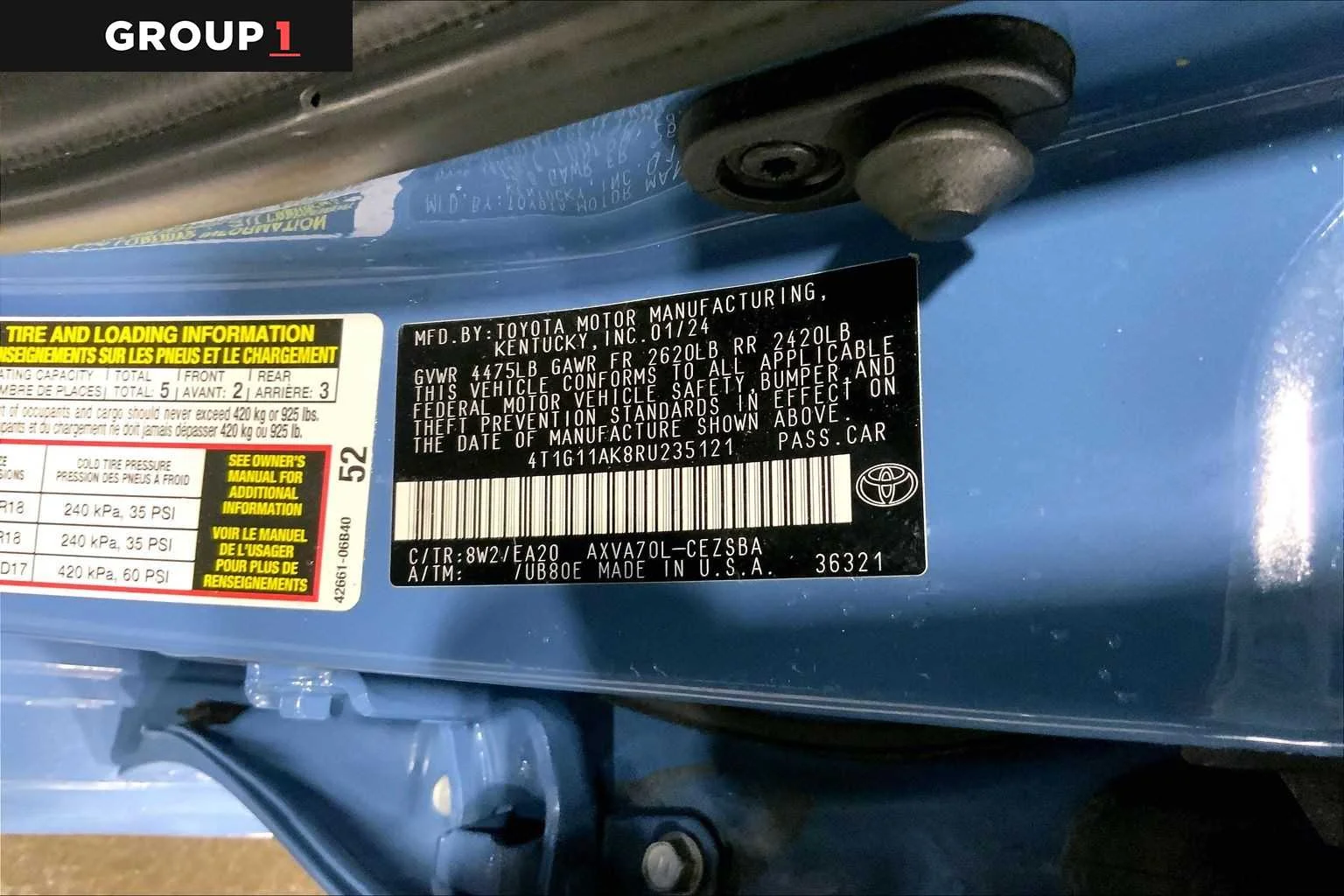 Certified Used 2024 Cavalry Blue Toyota SE image 37