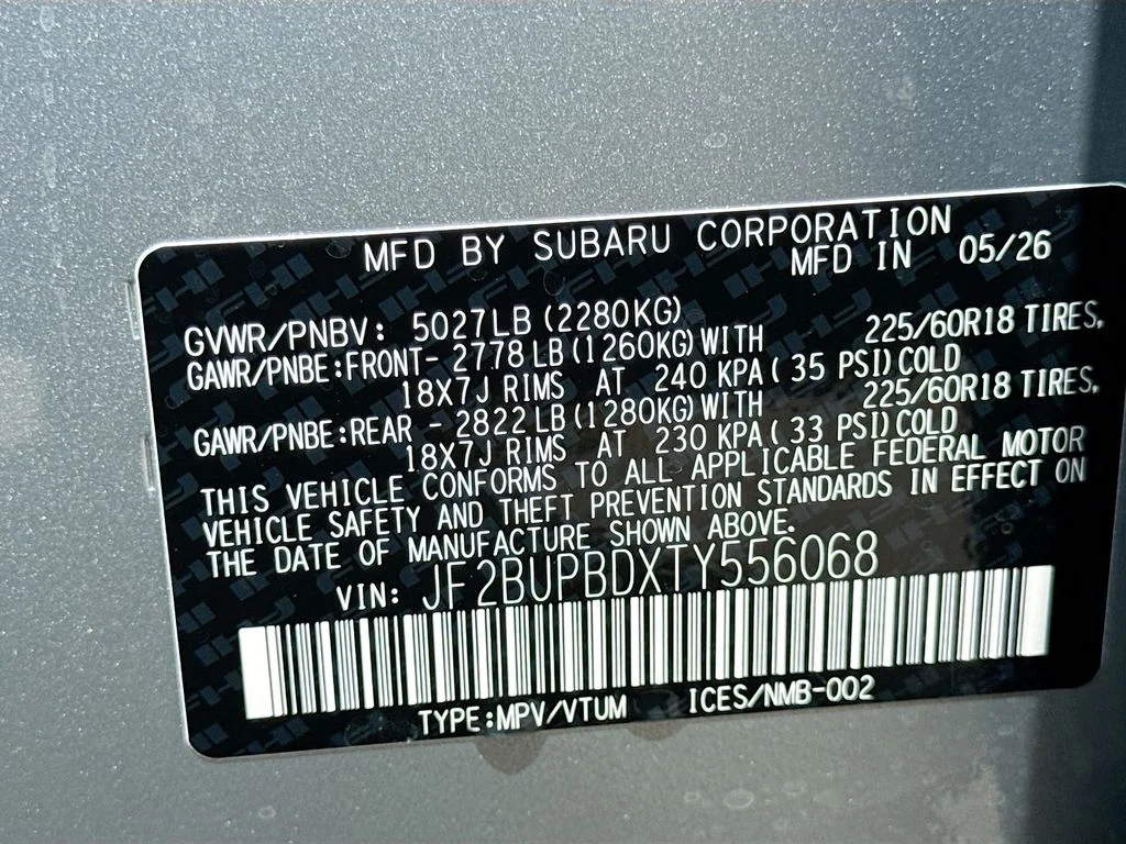 New 2026 Silver Subaru Premium image 43