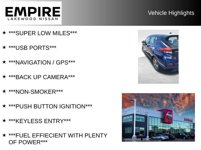 Used 2020 Nissan Leaf S Plus with VIN 1N4BZ1BPXLC311801 for sale in Lakewood, CO