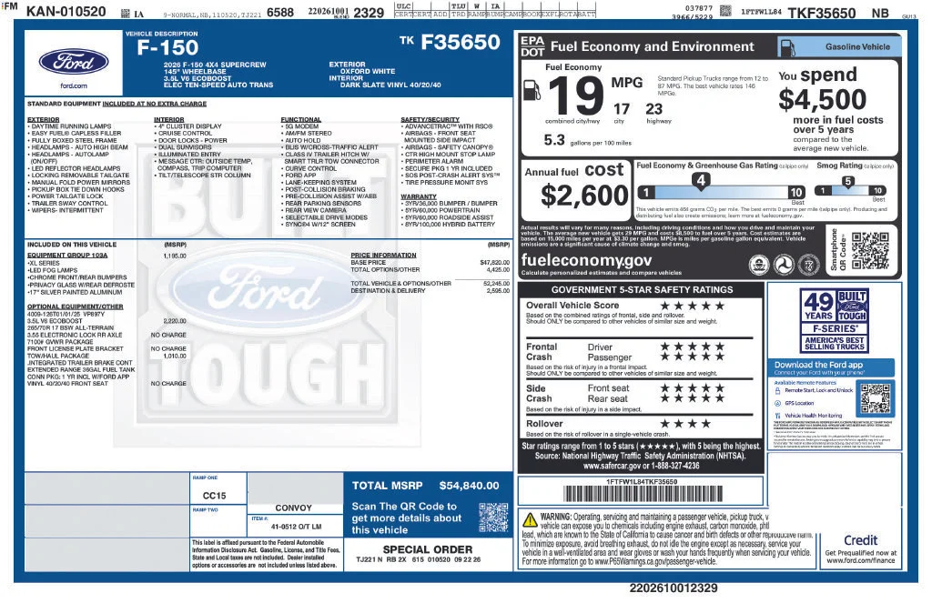 New 2026 White Ford XL image 4