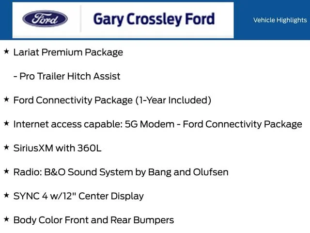 New 2026 Star White Metallic Tri-Coat Ford F-350® Lariat® image 19