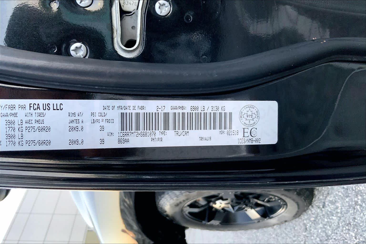 Used 2017 Brilliant Black Crystal Pearlcoat Ram Sport image 28