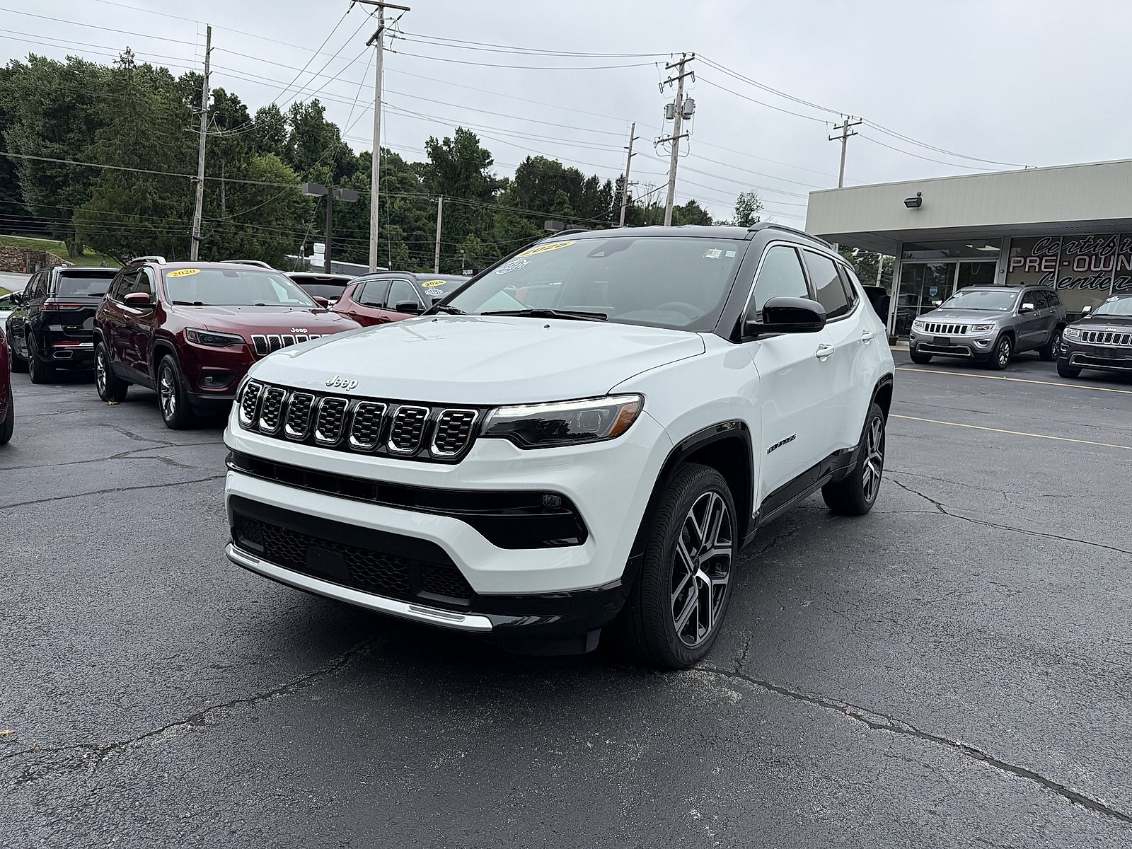 Used 2025 Bright White Clearcoat Jeep Limited image 3