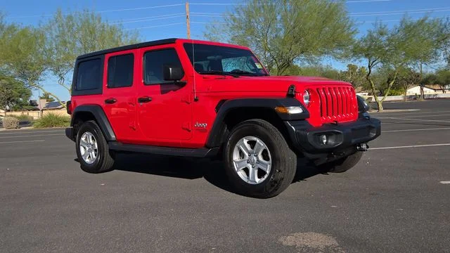 Used 2020 Red Jeep Unlimited Sport S image 1