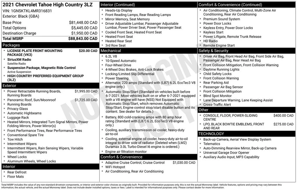 Used 2021 Black Chevrolet High Country image 37