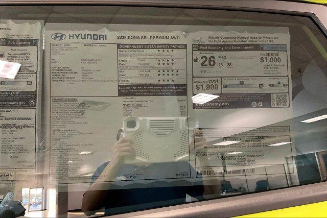 New 2026 Yellow Hyundai SEL Premium AWD image 13