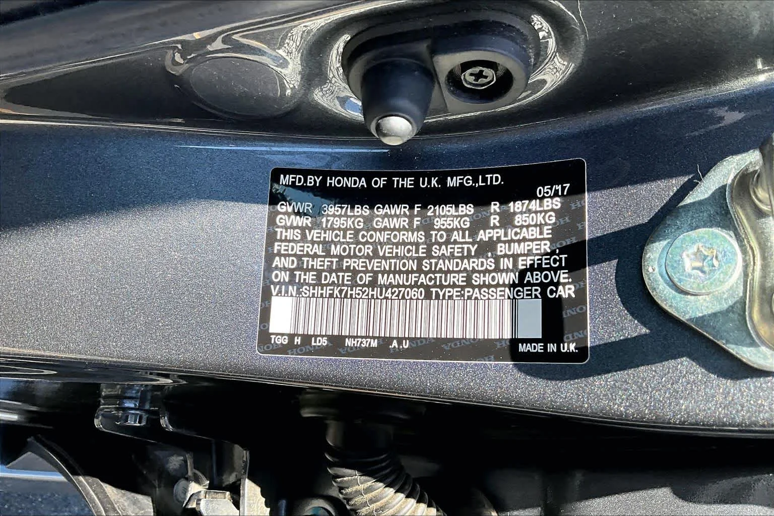Used 2017 Polished Metal Metallic Honda EX image 36