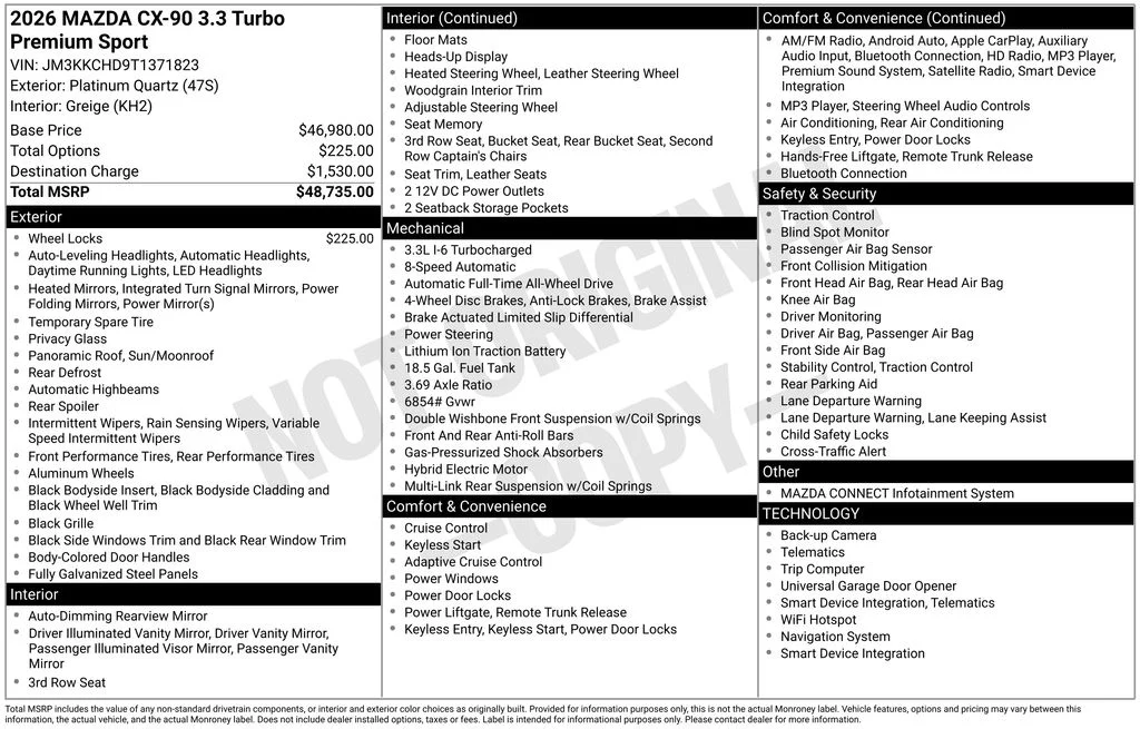 New 2026 Platinum Quartz Metallic Mazda 3.3 Turbo Premium image 2