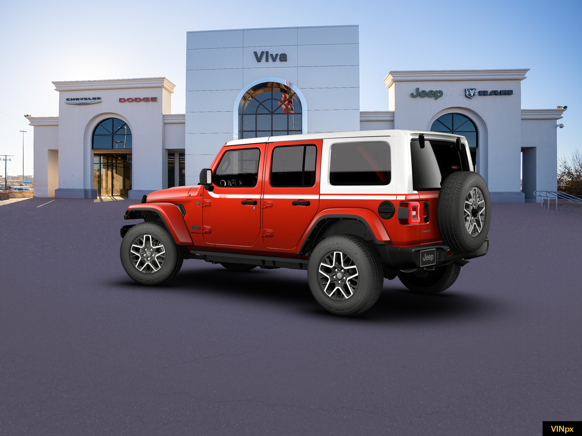 New 2026 Firecracker Red Clear-Coat Exterior Paint Jeep Sahara image 16
