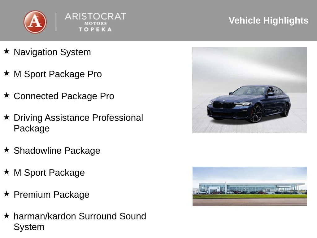 Used 2023 BMW 5 Series 530i with VIN WBA13BJ03PCN07910 for sale in Kansas City