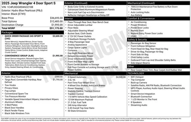 Certified Used 2025 Blue Jeep Sport S image 29